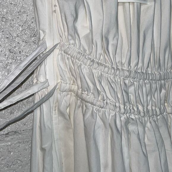 Faithful the Brand La Ora Womens Cotton Mid-Calf MIDI Dress white US 8 - Picture 9 of 11